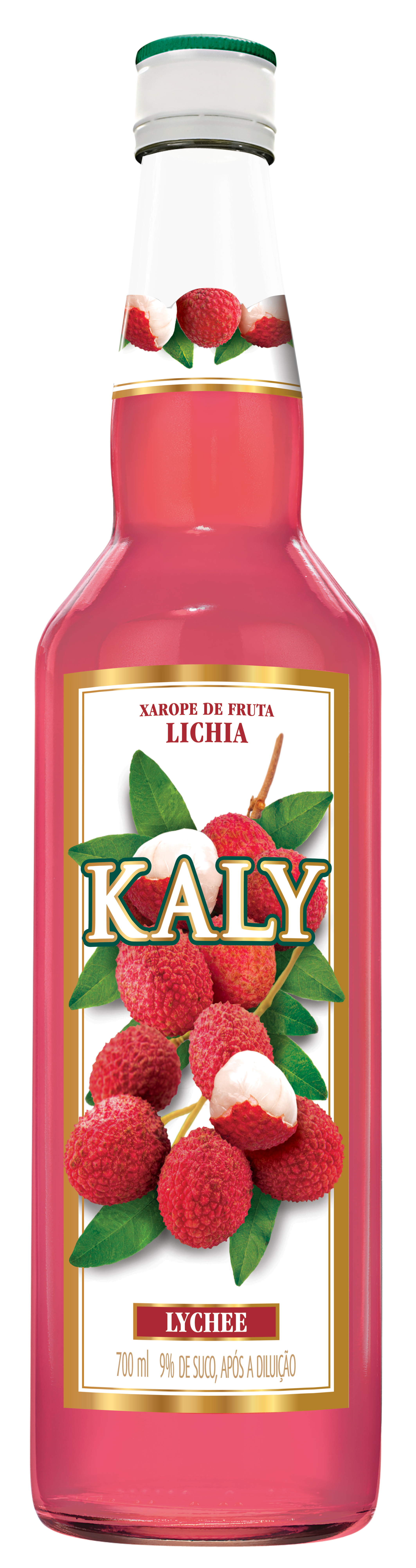KALY - Xarope Brasileiro - Sabor Natural de Lichia - 700 ml / 23,7 Fl Oz