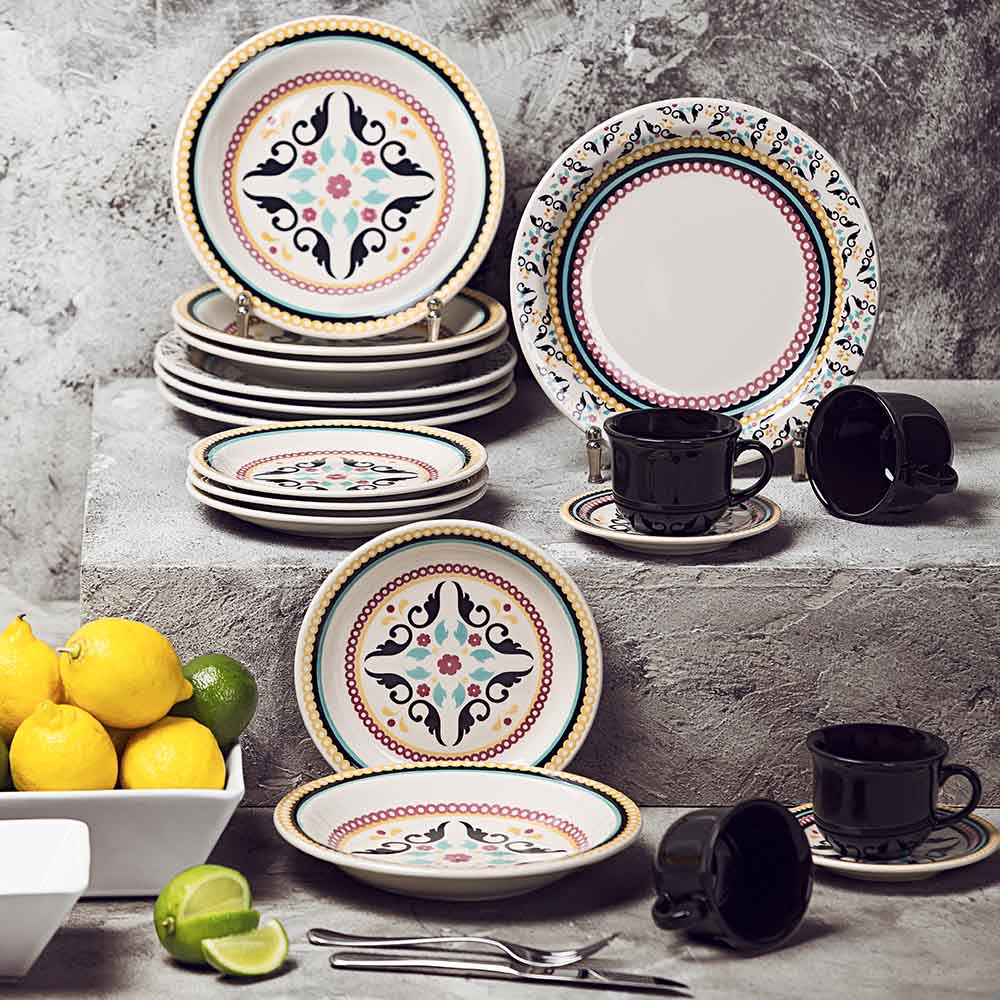 FINAL SALE - Floreal Luiza 20 Pieces Dinnerware Set Service for 4
