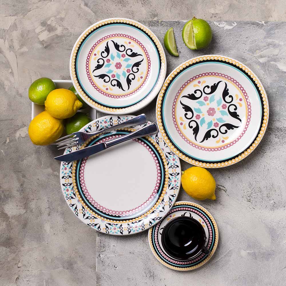 FINAL SALE - Floreal Luiza 20 Pieces Dinnerware Set Service for 4