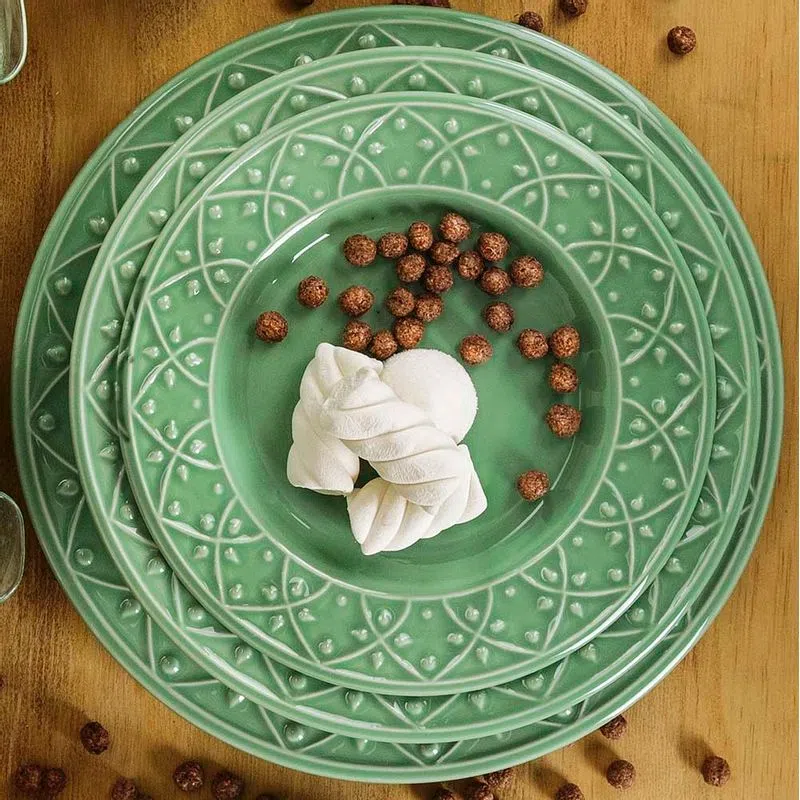 FINAL SALE - Mendi Sage 20 Pieces Dinnerware Set Service for 4