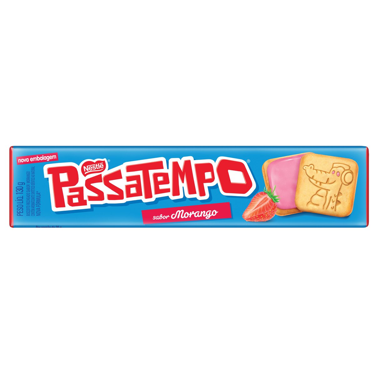 NESTLE - Passatempo Strawberry Sandwich Cookies - 130g **SPECIAL: BB 14/08/23**