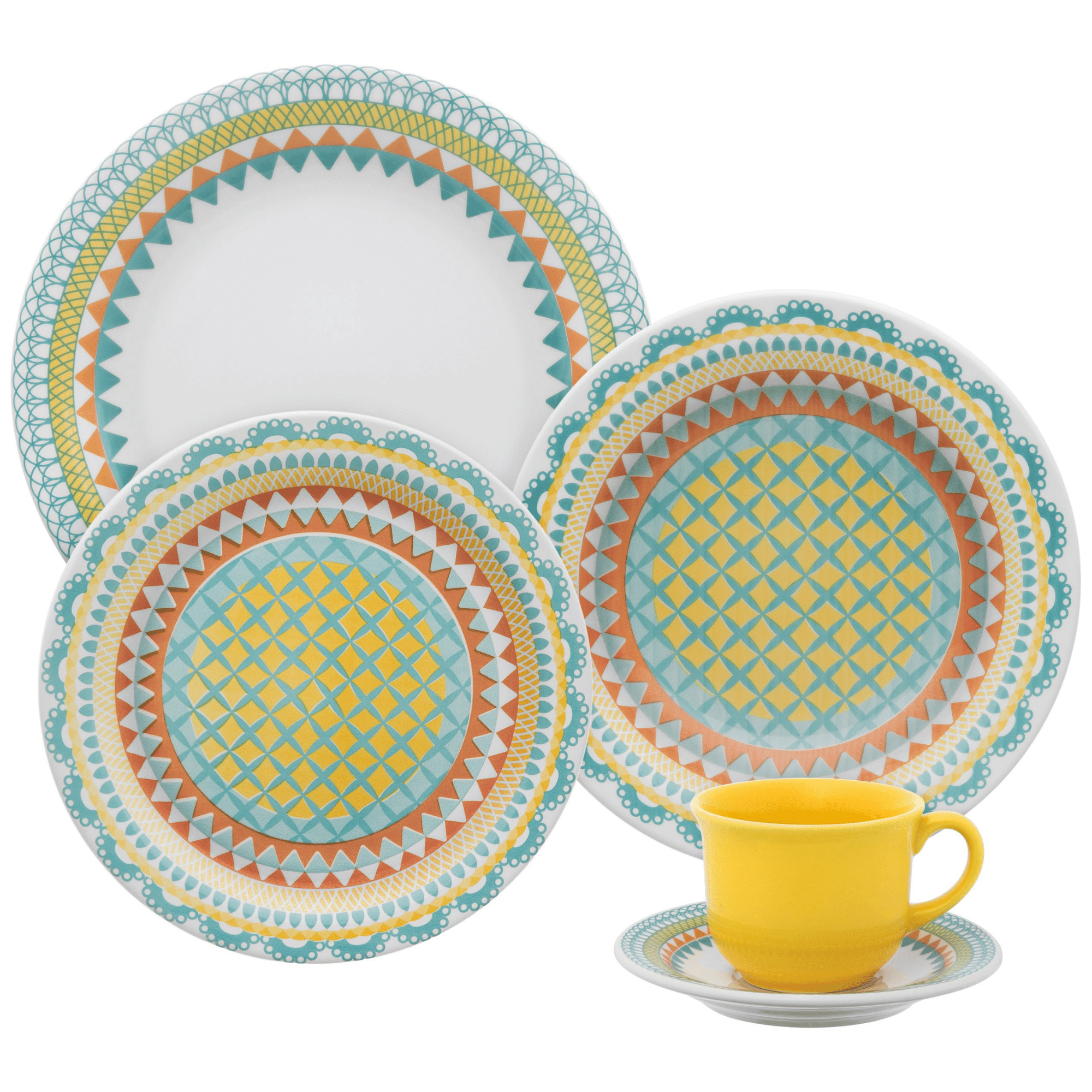 Floreal Bilro 20 Pieces Dinnerware Set Service for 4