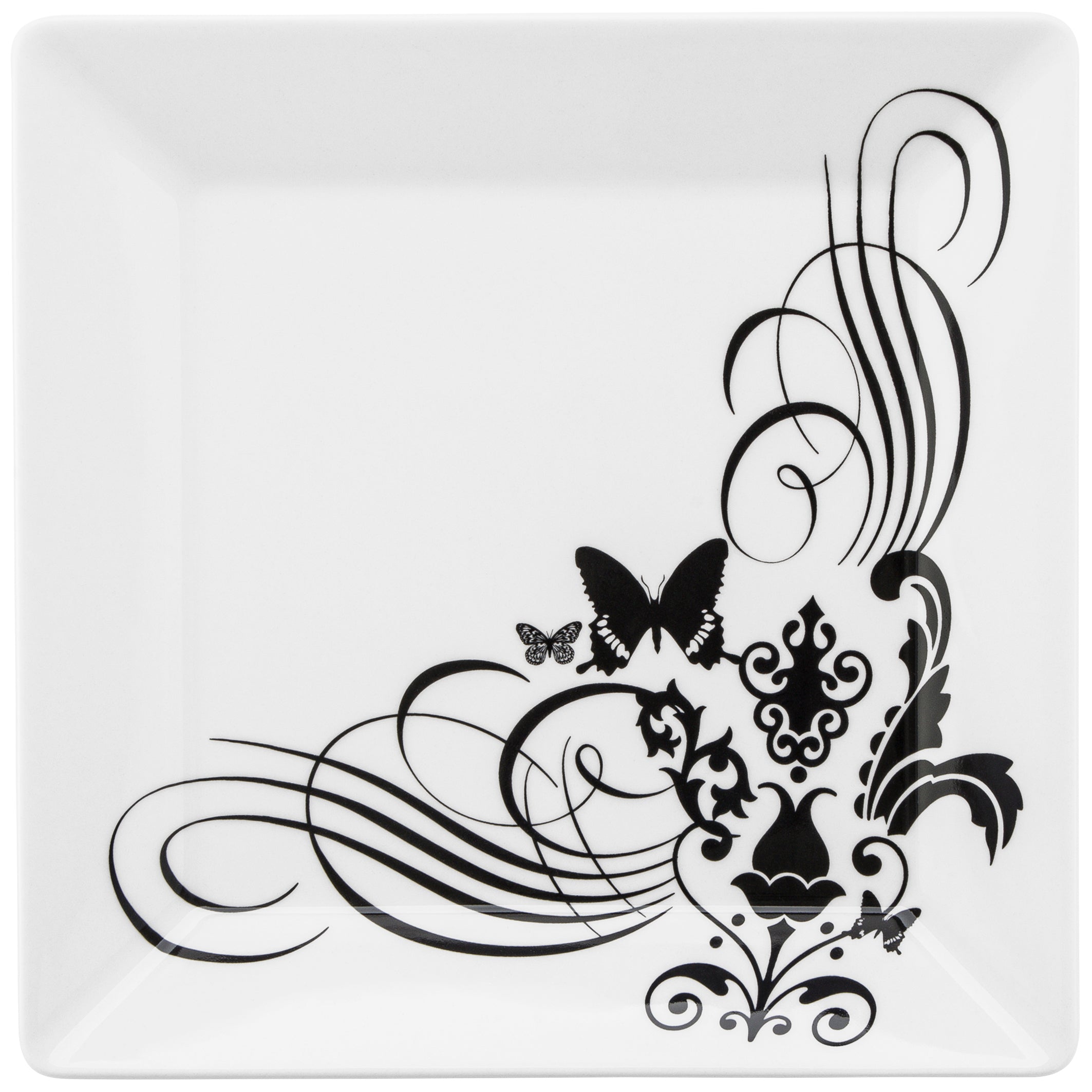 FINAL SALE - Quartier Butterfly Tattoo 20 Pieces Dinnerware Set Service for 4