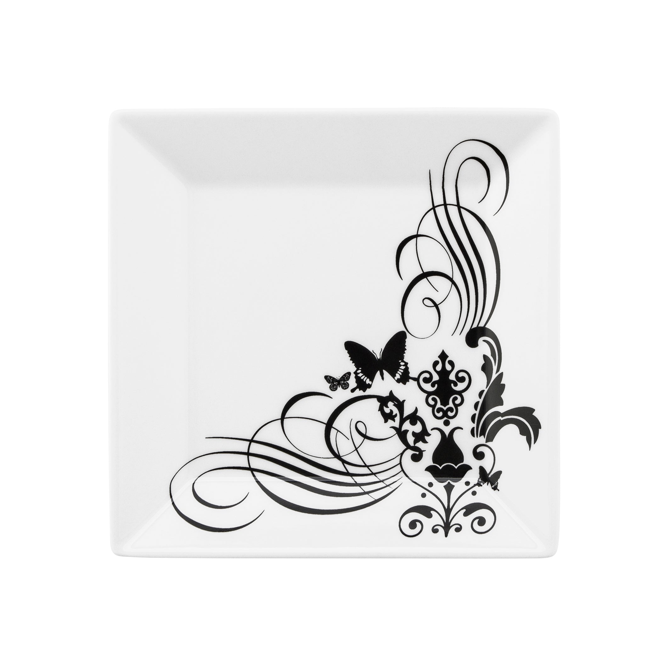 FINAL SALE - Quartier Butterfly Tattoo 20 Pieces Dinnerware Set Service for 4