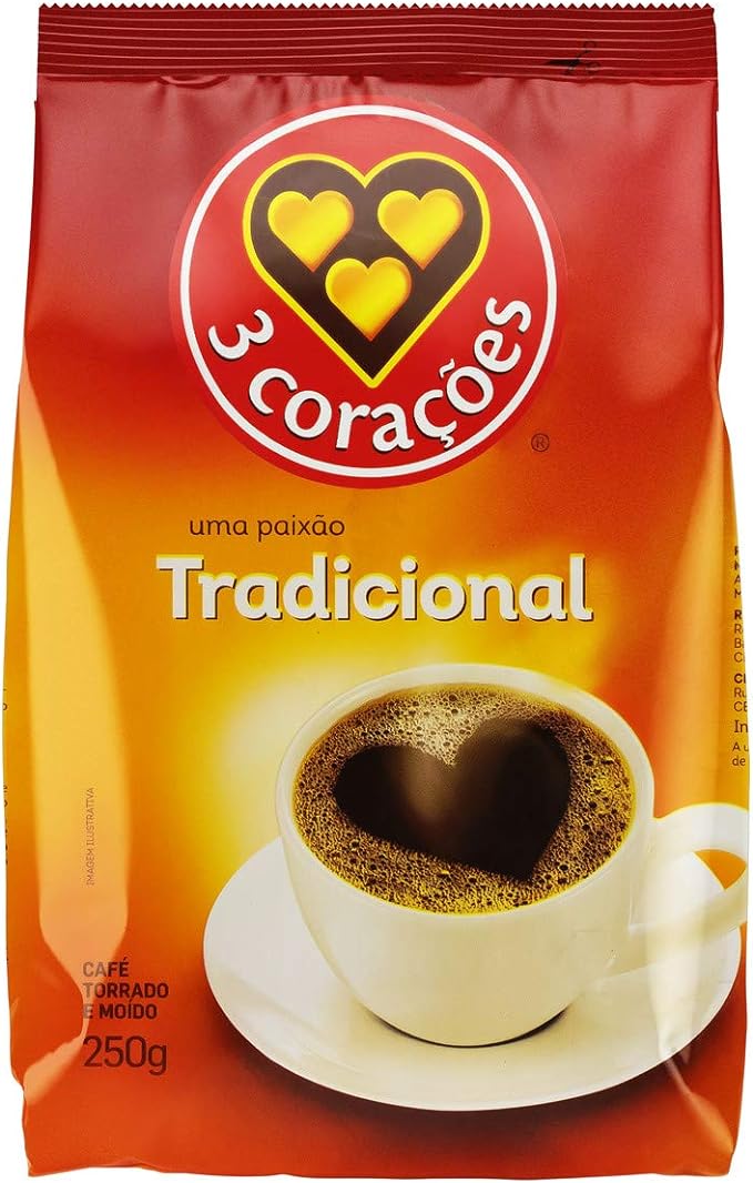 3 CORAÇÕES - Café Traditionnel - 250g - BB/MA: 16/MA/2024