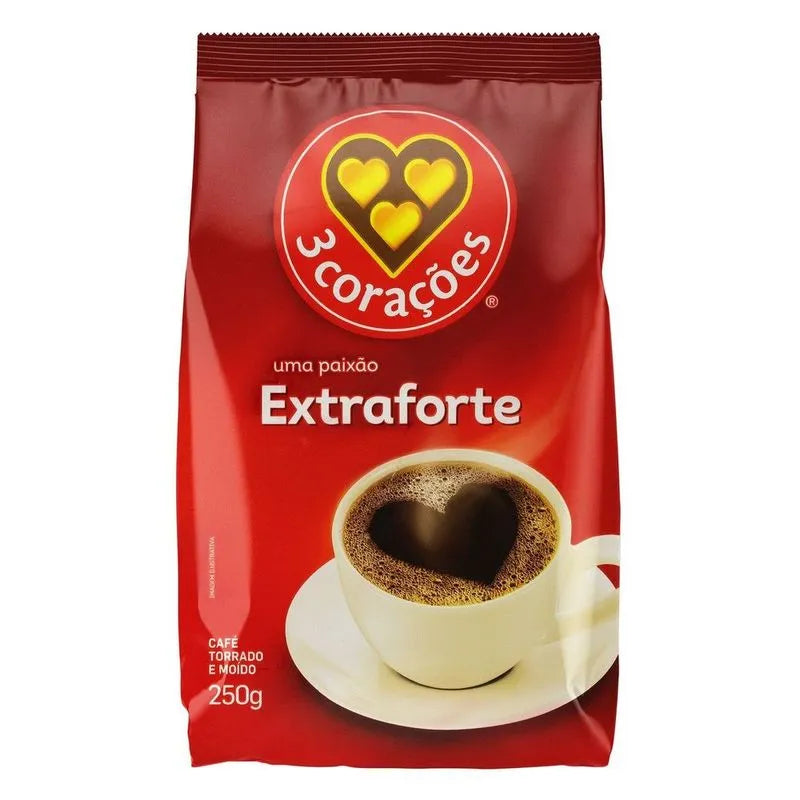 3 CORAÇÕES - Café Extra Fort - 250g - BB/MA: 09/JN/2024