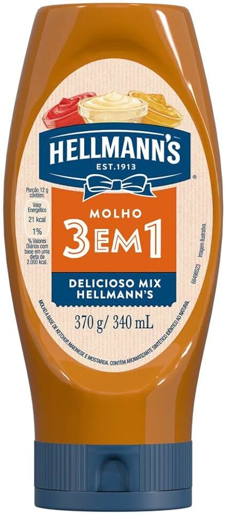HELLMANN'S - 3 em 1 Hellmann's mistura de maionese, ketchup e mostarda - 340 ml