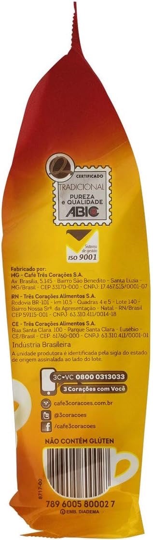 3 CORAÇÕES - Traditional Coffee - 250g - BUY 3 PAY 1 - FINAL SALE - EXPIRED or CLOSE TO EXPIRY