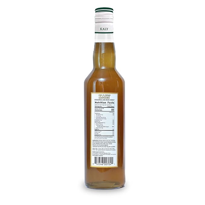 KALY - Sirop Brésilien - Arôme Naturel Ananas et Menthe - 700 ml / 23,7 Fl Oz