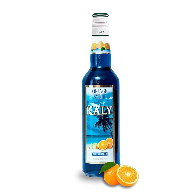 KALY - Xarope Brasileiro - Sabor Natural de Laranja Azul - 700 ml / 23,7 Fl Oz