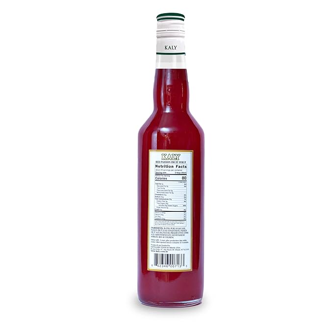 KALY - Sirop Brésilien - Arôme Naturel de Fruit de la Passion Rouge - 700 ml / 23,7 Fl Oz