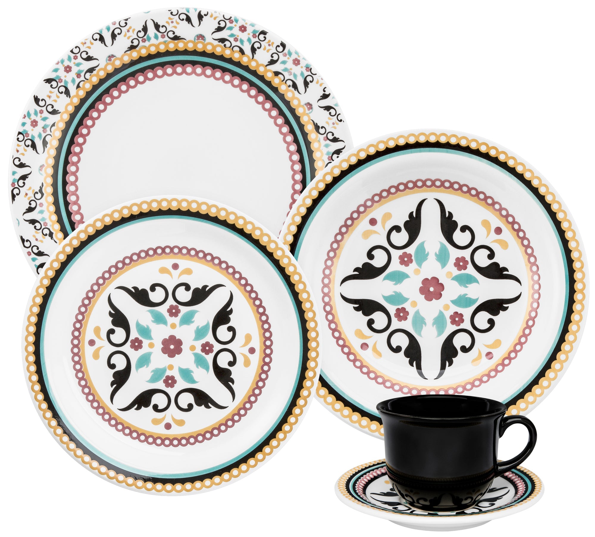 Floreal Luiza 20 Pieces Dinnerware Set Service for 4