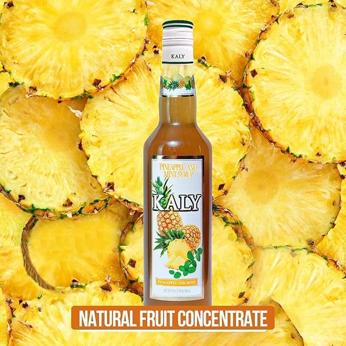 KALY - Brazilian Syrup - Natural Pineapple and Mint Flavor - 700 ml / 23.7 Fl Oz