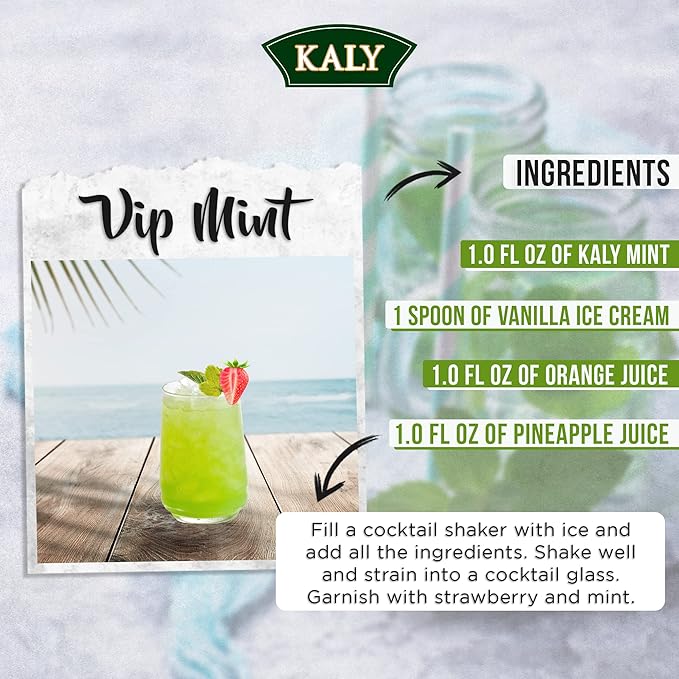 KALY - Sirop Brésilien - Arôme Naturel Menthe - 700 ml / 23,7 Fl Oz