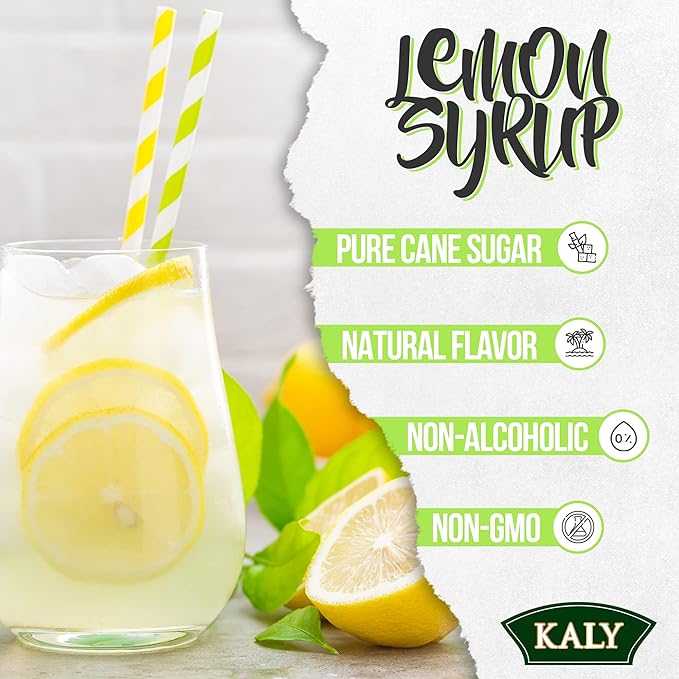 KALY - Brazilian Syrup - Natural Lemon Flavor - 700 ml / 23.7 Fl Oz