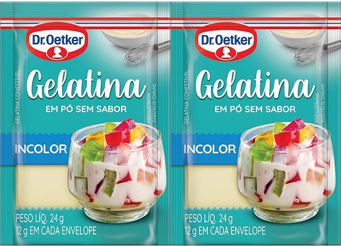 DR OETKER - Colorless, unflavored gelatin - 24g (2 sachets of 12g)