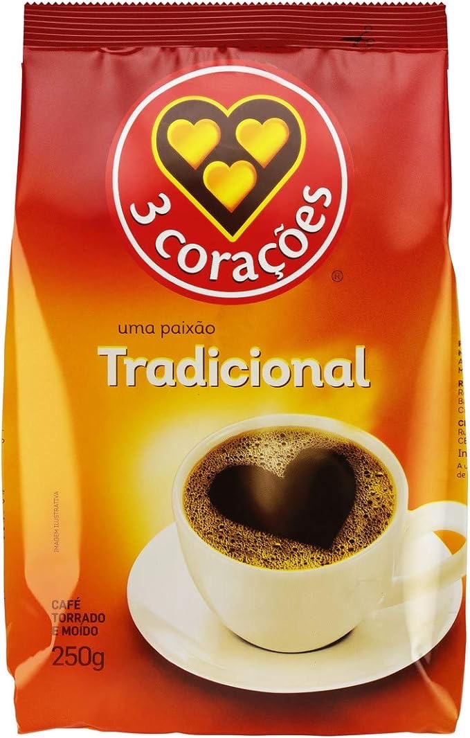 3 CORAÇÕES - Traditional Coffee - 250g - BUY 3 PAY 1 - FINAL SALE - EXPIRED or CLOSE TO EXPIRY