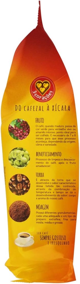 3 CORAÇÕES - Traditional Coffee - 250g - BUY 3 PAY 1 - FINAL SALE - EXPIRED or CLOSE TO EXPIRY