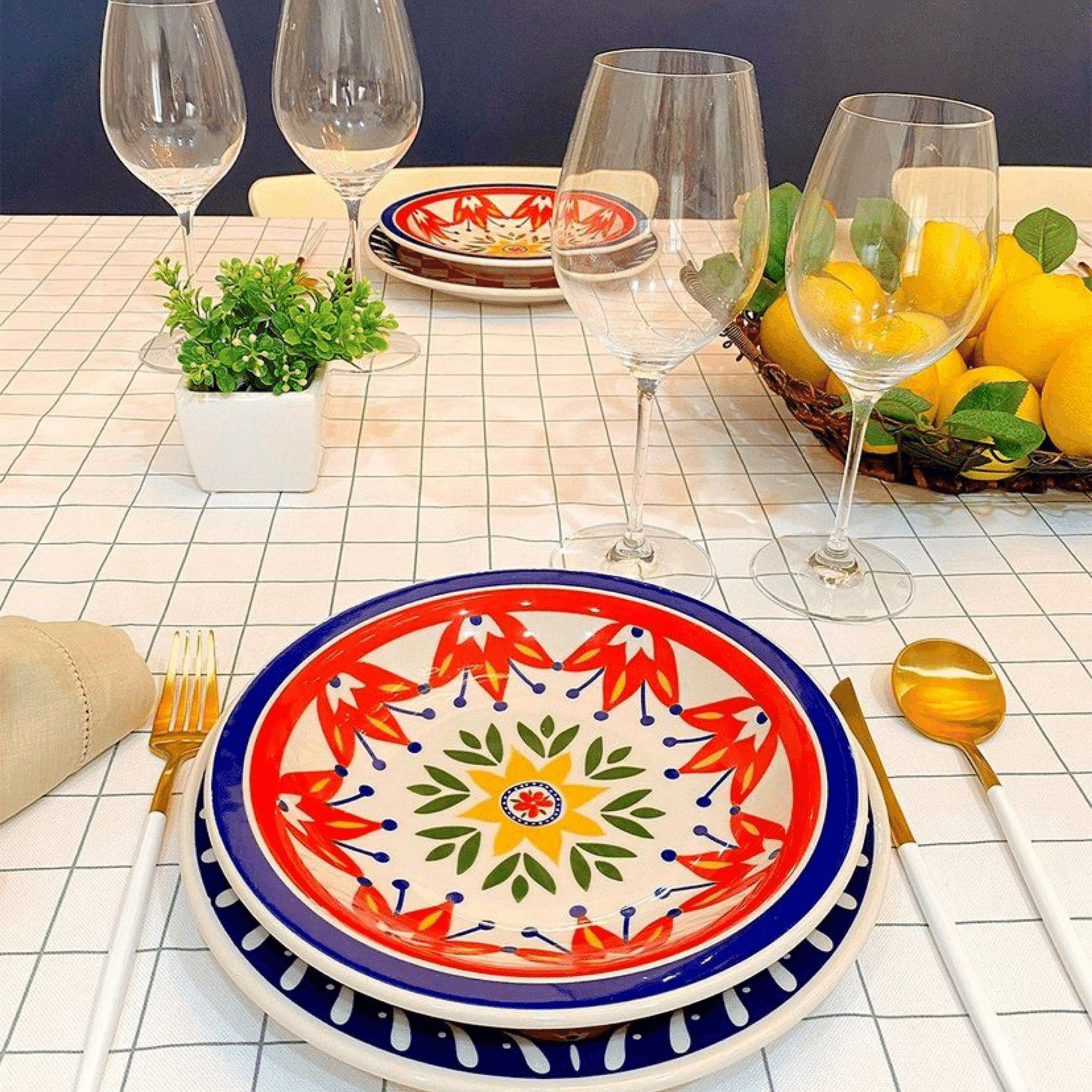 FINAL SALE - Floreal Dolce Vita 20 Pieces Dinnerware Set Service for 4