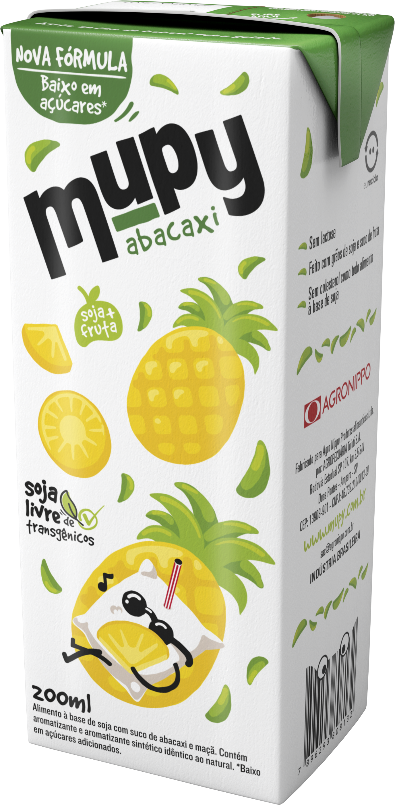 MUPY - Boisson à base de soja - Ananas - 200 ml