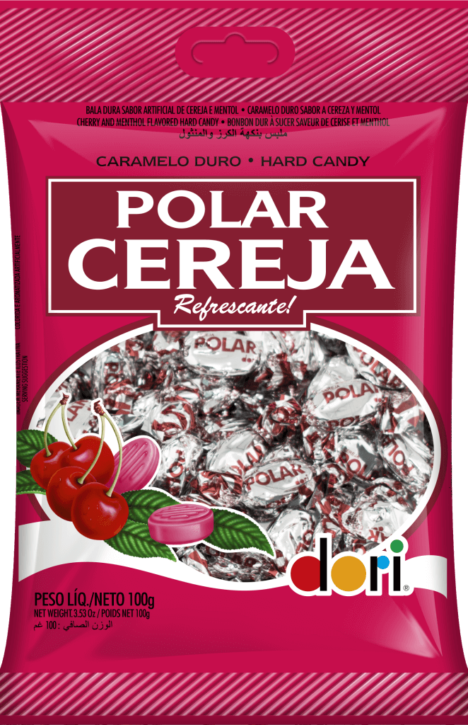 DORI - Bonbons durs Cerise polaire - rafraîchissants - 100g