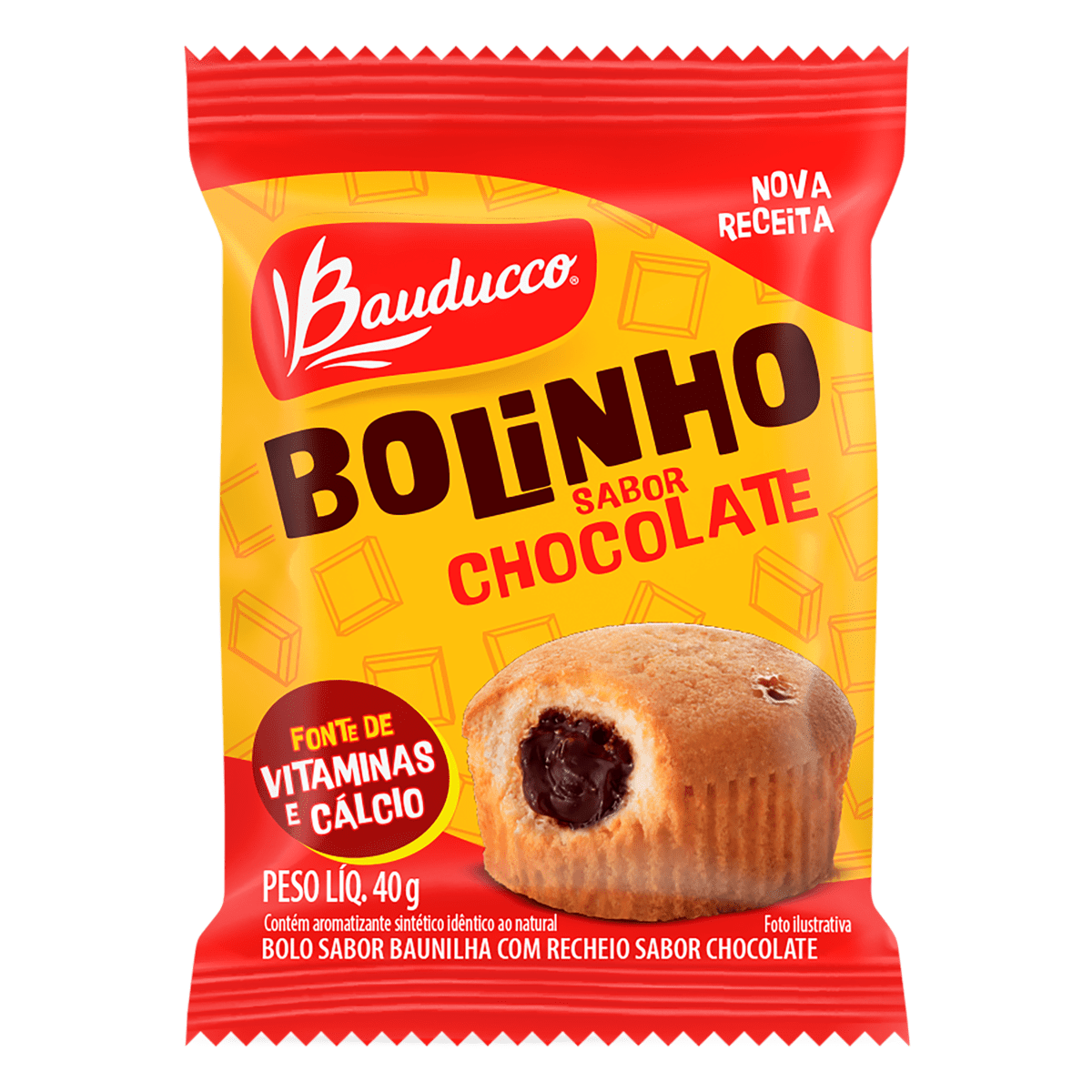 BAUDUCCO - Vanila Cupcake with chocolate filling - 40g