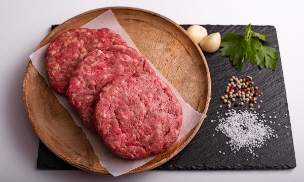 PAPA BOUCHER - Burgers de Bœuf (Surlonge) et Bacon 650g - VENTE FINALE - EXPIREE ou PROCHE DE L'EXPIRATION