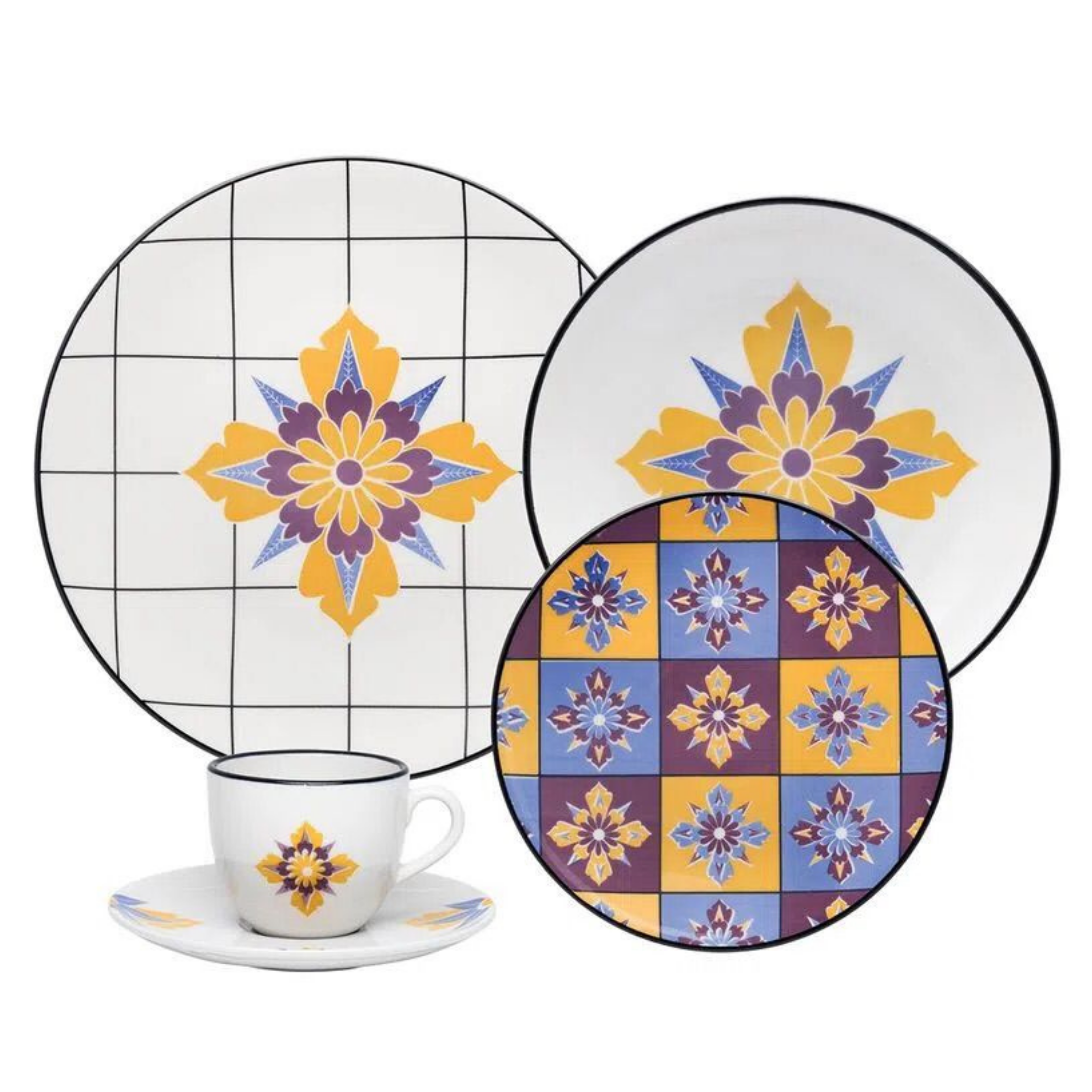 Coup Grid 20 Pieces Dinnerware Set Service for 4