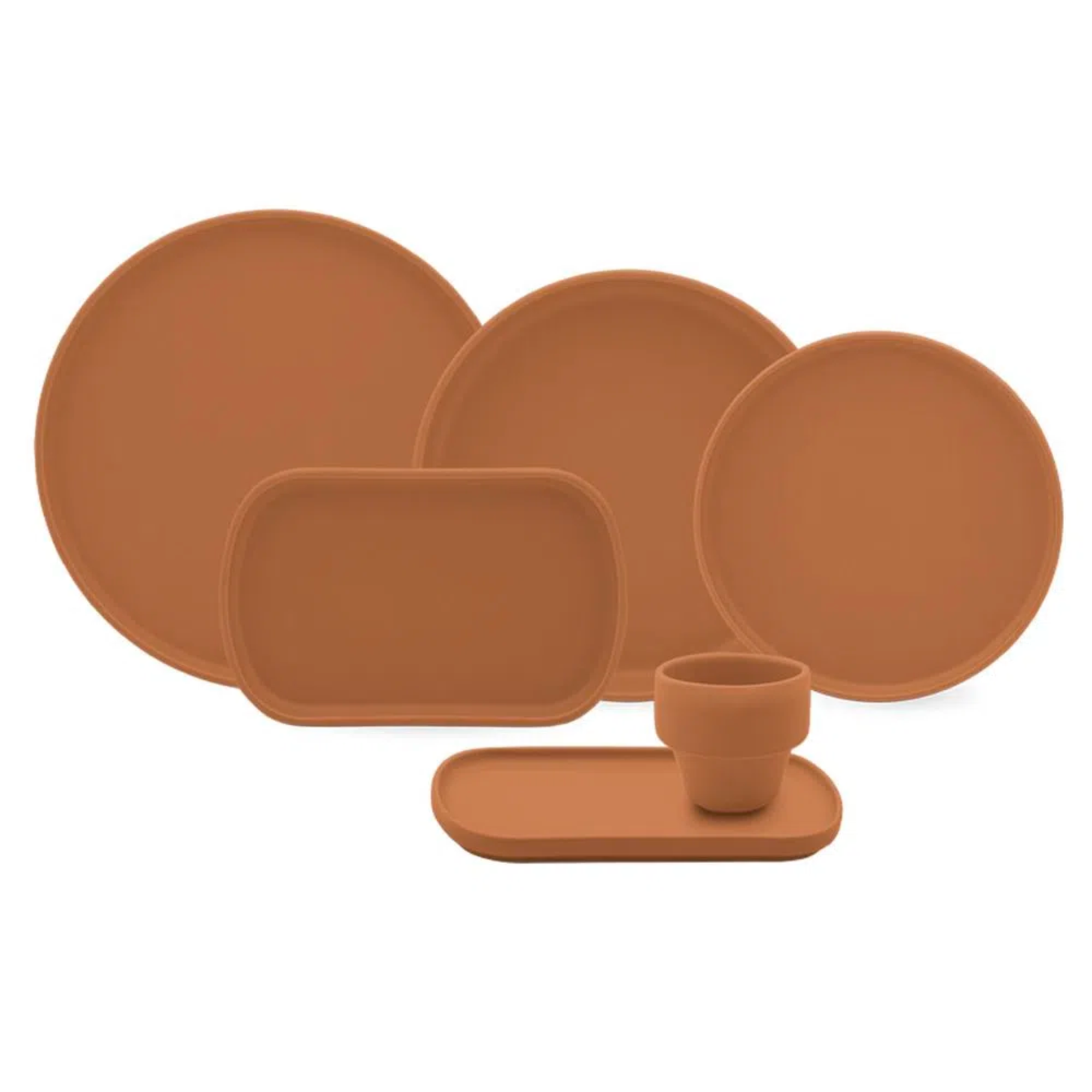 Elo Hazelnut 24 Pieces Dinnerware Set Service for 4 - Satin Finish