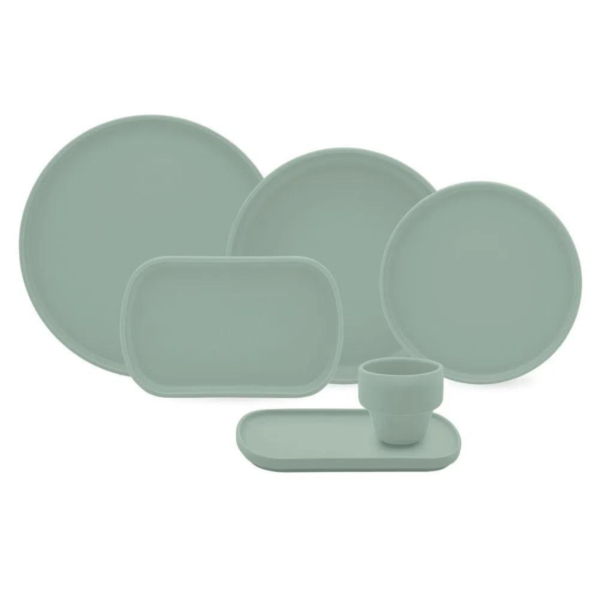 Elo Mint 24 Pieces Dinnerware Set Service for 4 - Satin Finish