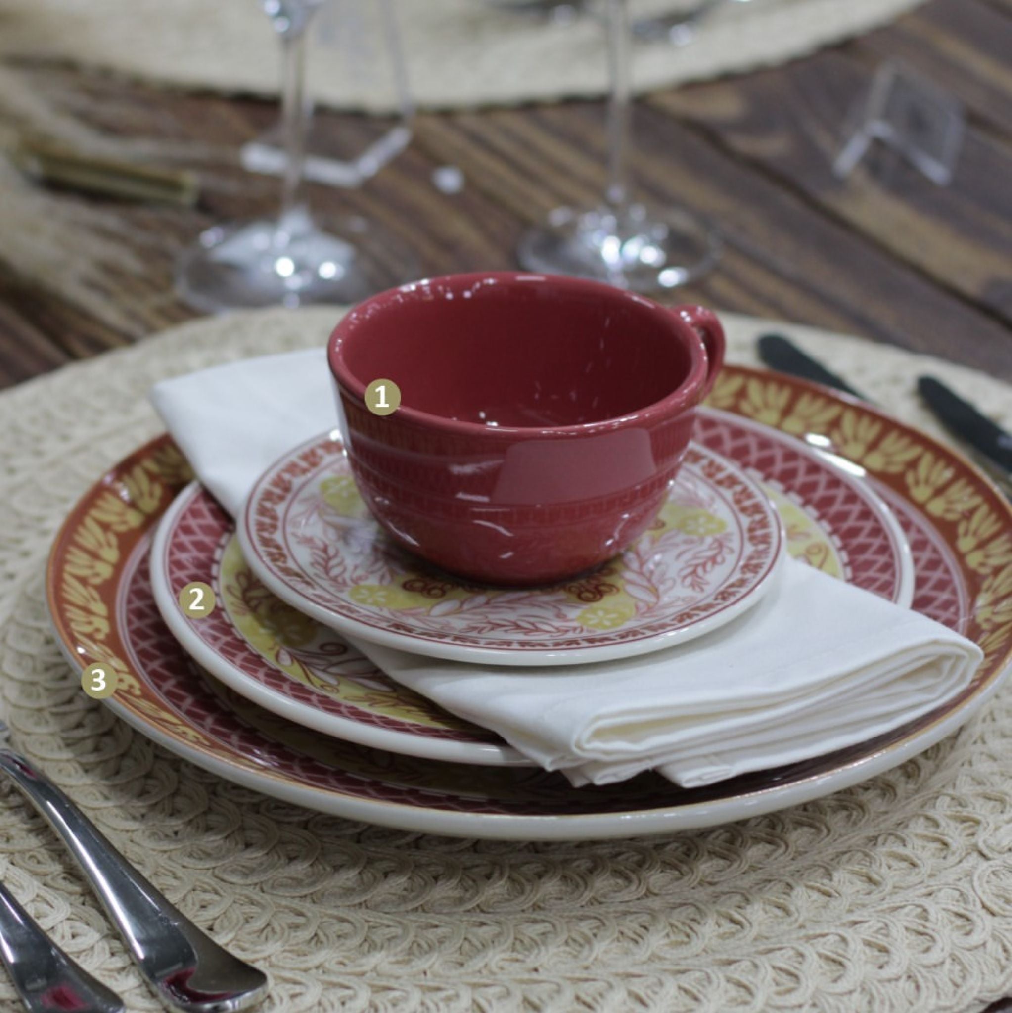 Unni Etna 30 Pieces Dinnerware Set Service for 6