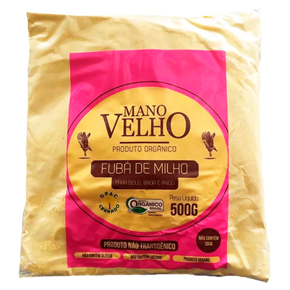 MANO VELHO - Farinha de milho orgânica - 500g - OVERSTOCK