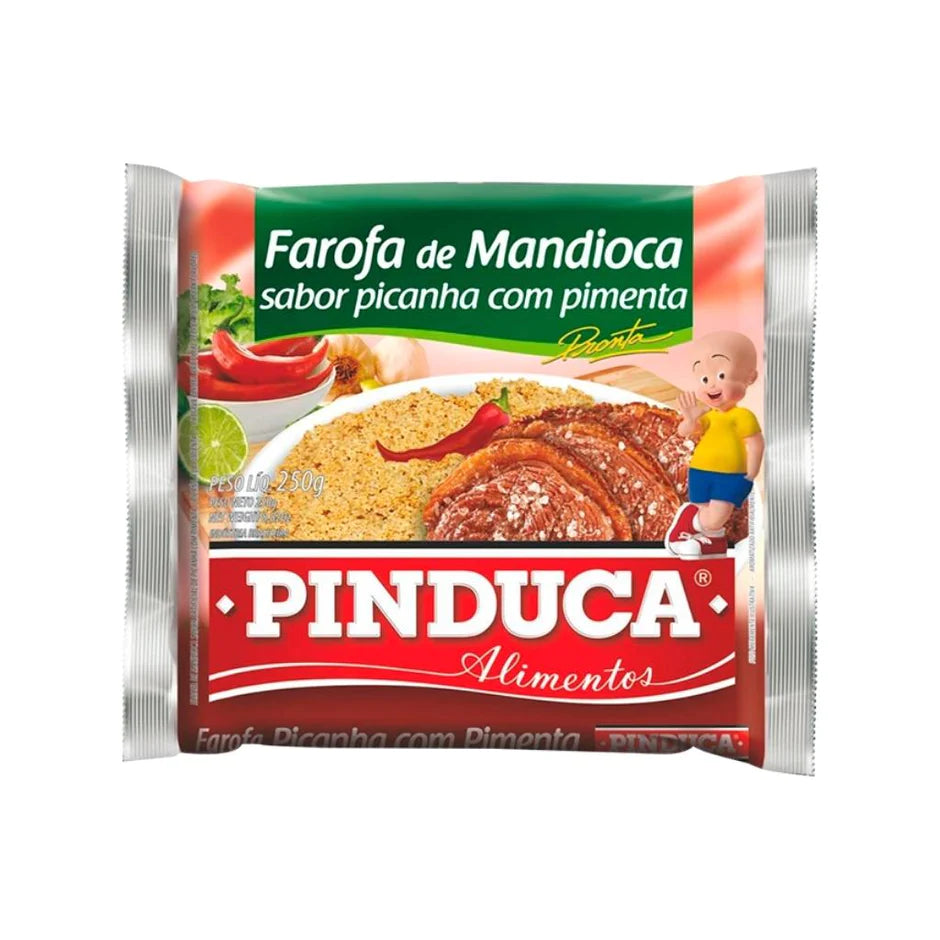 PINDUCA - Farinha de Mandioca Temperada (Farofa) Picanha - VENDA FINAL - EXPIRADO ou PRÓXIMO DE EXPIRAR