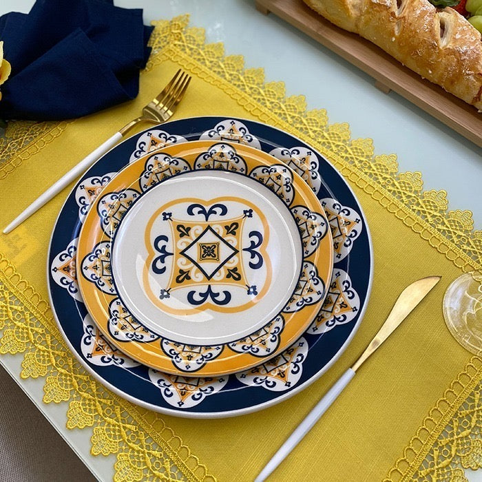 FINAL SALE - Floreal Saint Louis 20 Pieces Dinnerware Set Service for 4