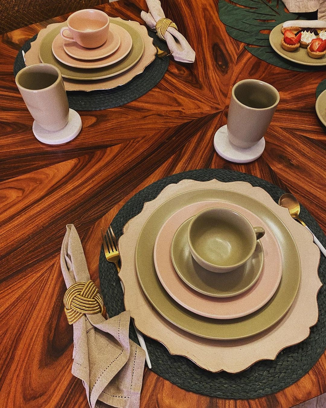 Unni Meringue 20 Pieces Dinnerware Set Service for 4 - Satin Effect