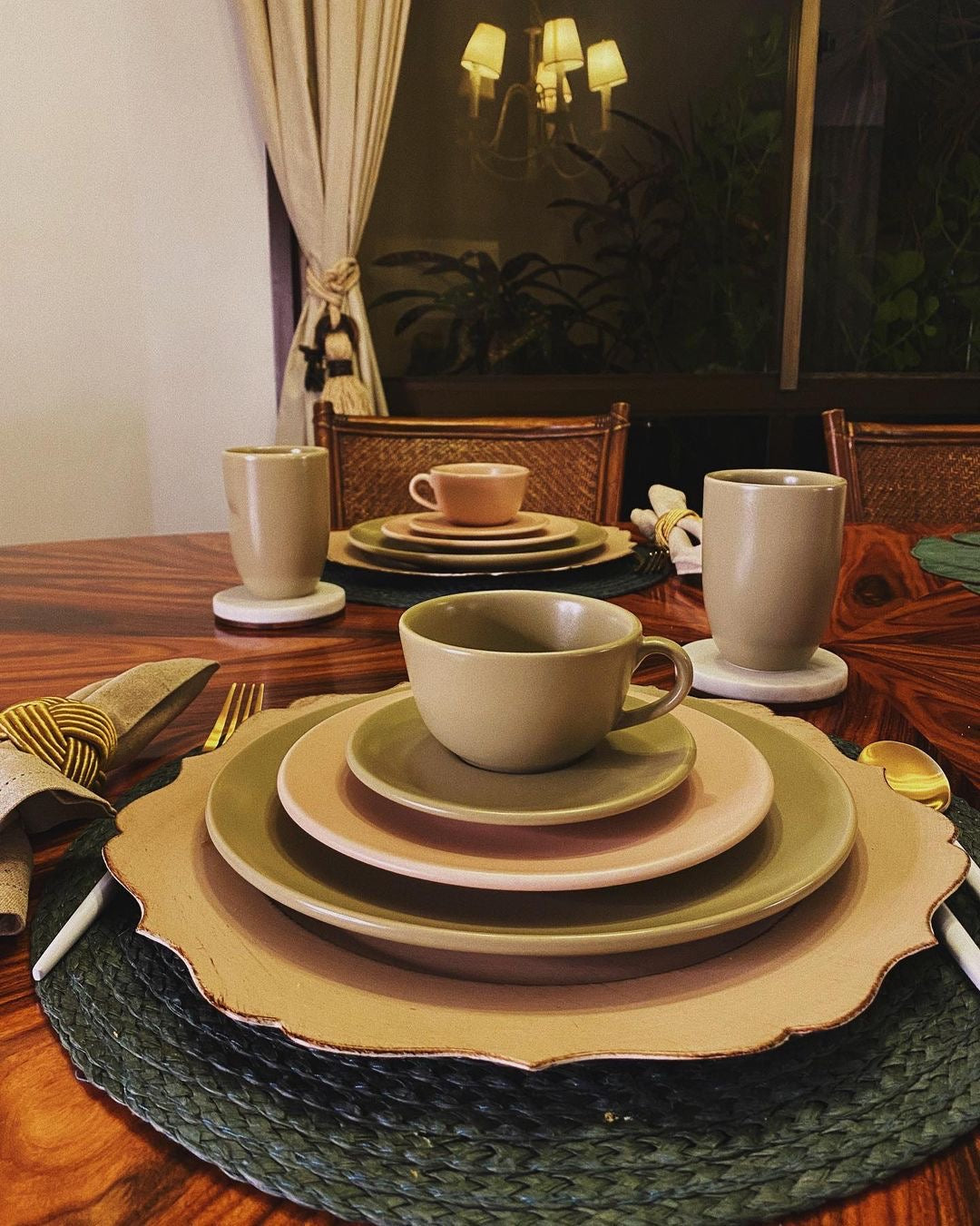 Unni Meringue 20 Pieces Dinnerware Set Service for 4 - Satin Effect