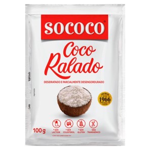 SOCOCO - Coco ralado (sem adição de açúcar) - 100g