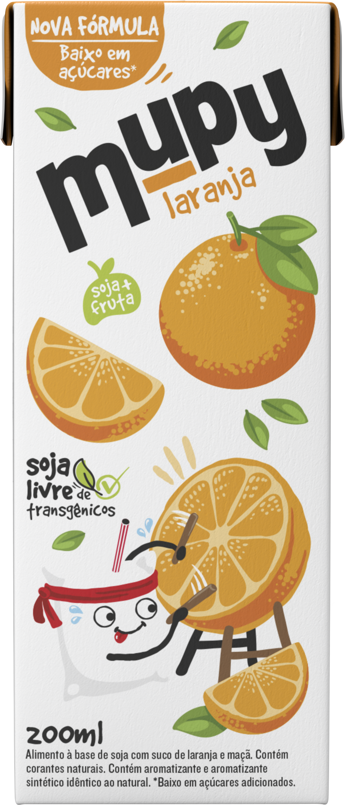 MUPY - Bebida à Base de Soja - Laranja - 200 ml