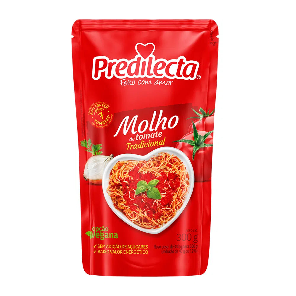 PREDILECTA - Molho de tomate tradicional - 300g