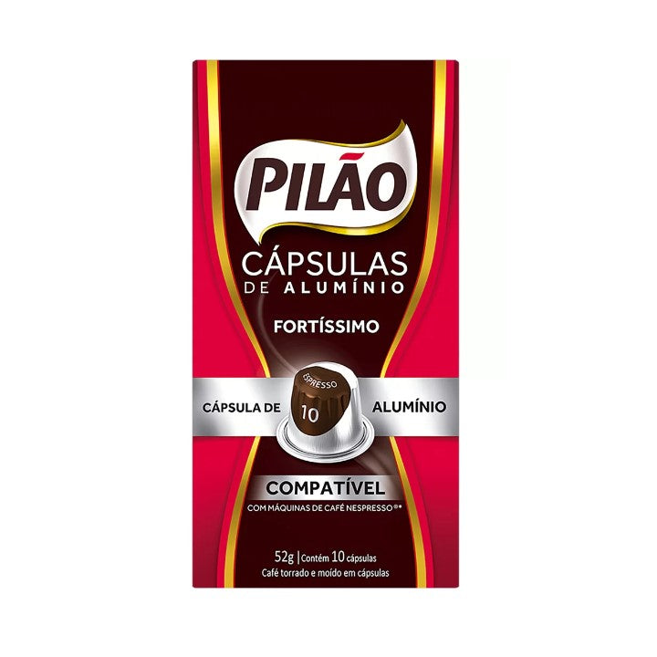 PILAO - Cápsula de Café Escuro - 10 Cápsulas - VENDA FINAL - VENCIDO ou PRÓXIMO DO VENCIMENTO
