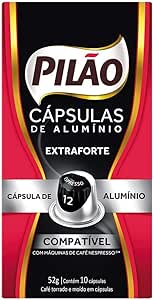 PILAO - Cápsula de Café Escuro - 10 Cápsulas **ESPECIAL: VENC 13/10/2023**