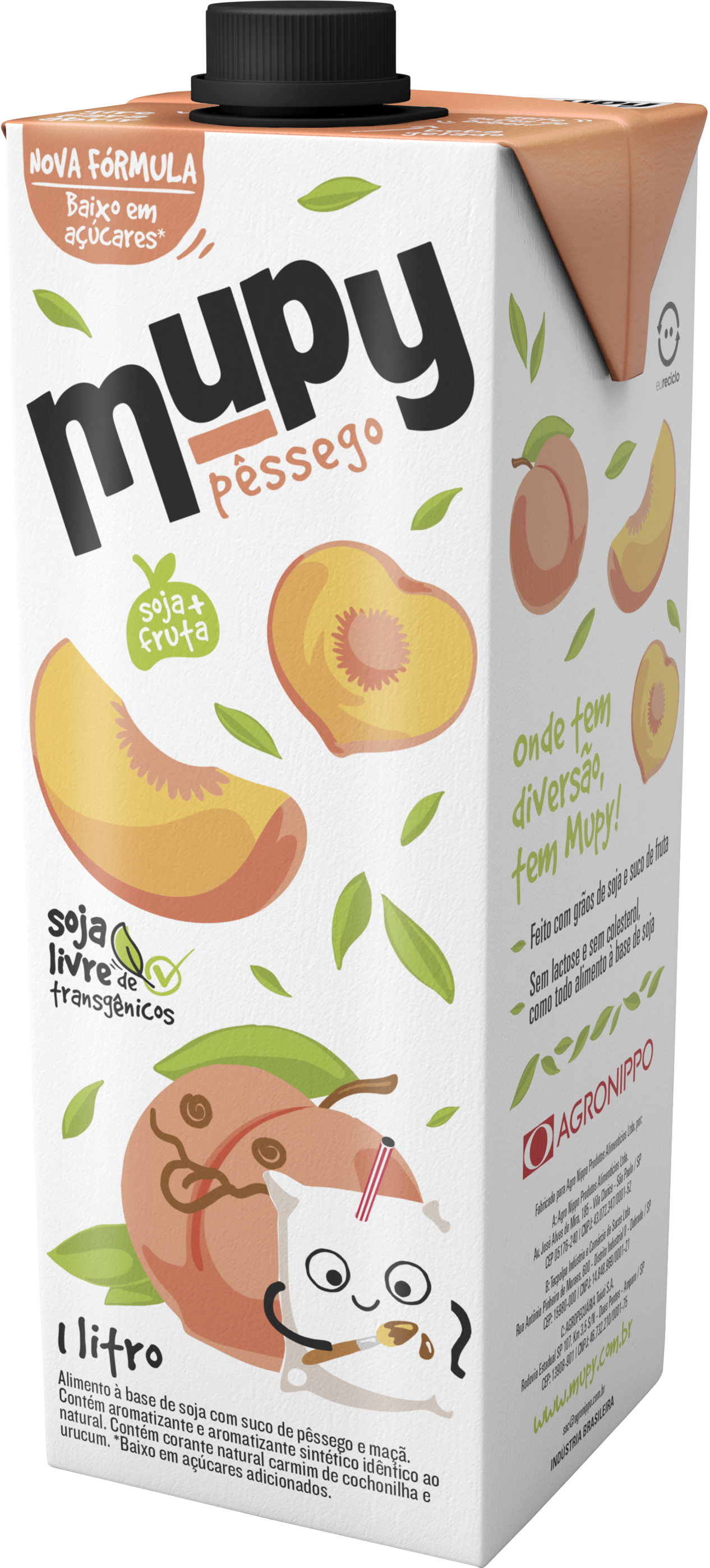 MUPY - Soy Based Drink - Peach - 1000 ml