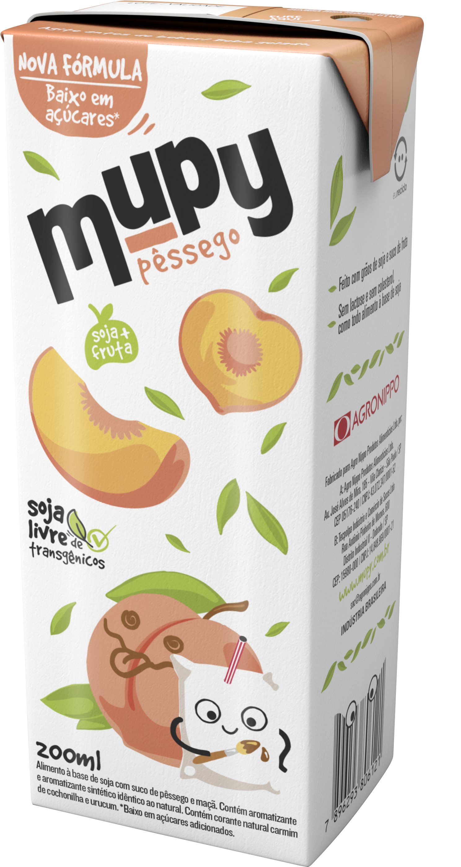 MUPY - Suco à Base de Soja - Pêssego - 200 ml