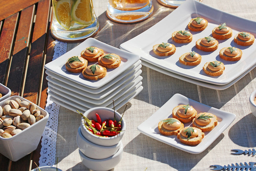 FINAL SALE - Quartier White 20 Pieces Dinnerware Set Service for 4