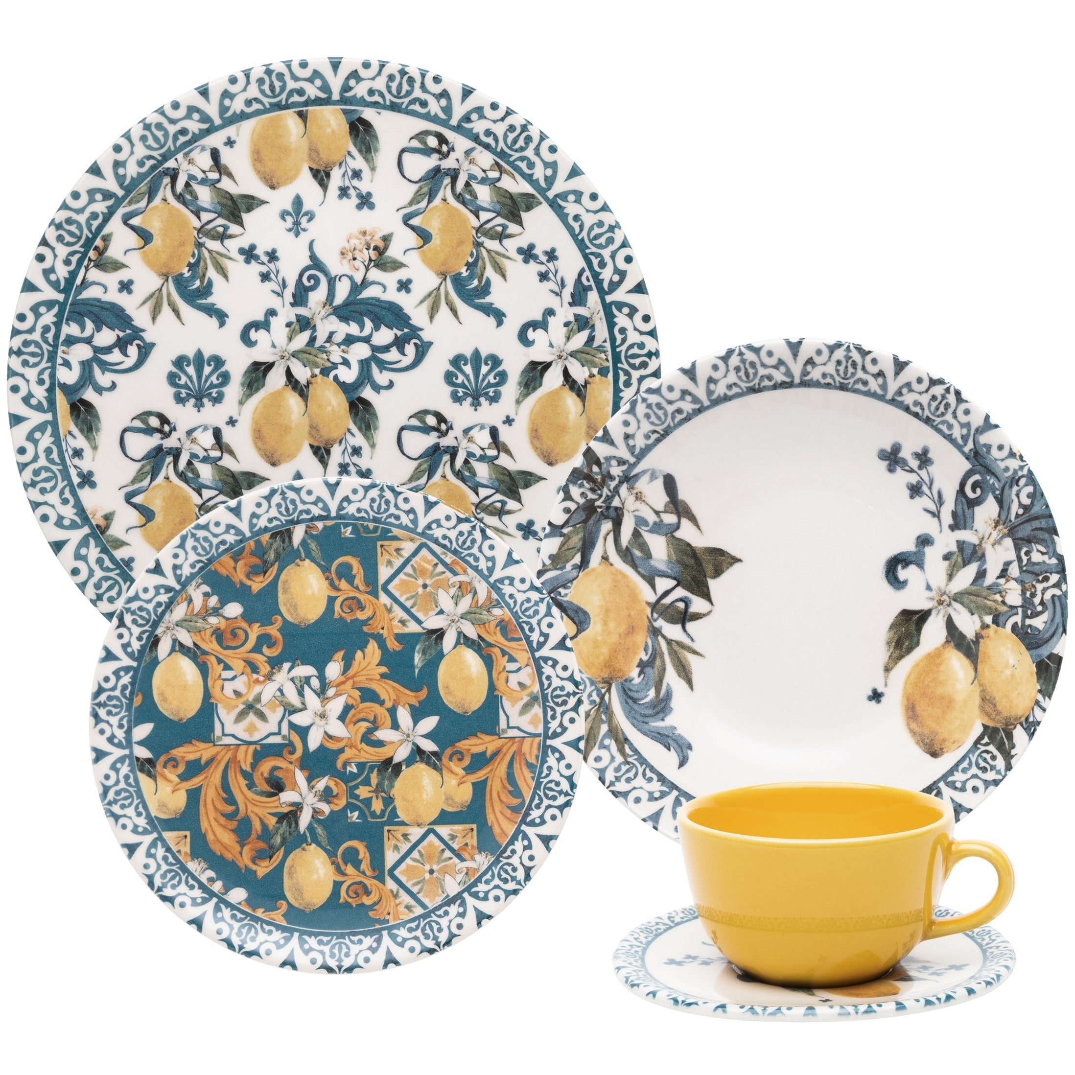 FINAL SALE - Unni Sicilian 20 Pieces Dinnerware Set Service for 4