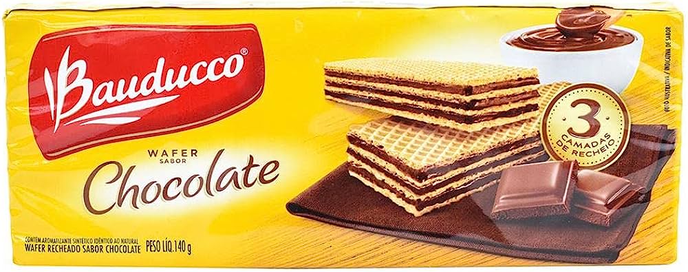 BAUDUCCO - Wafer de chocolate - 140g - VENDA FINAL - VENCIDO ou PRÓXIMO DO VENCIMENTO