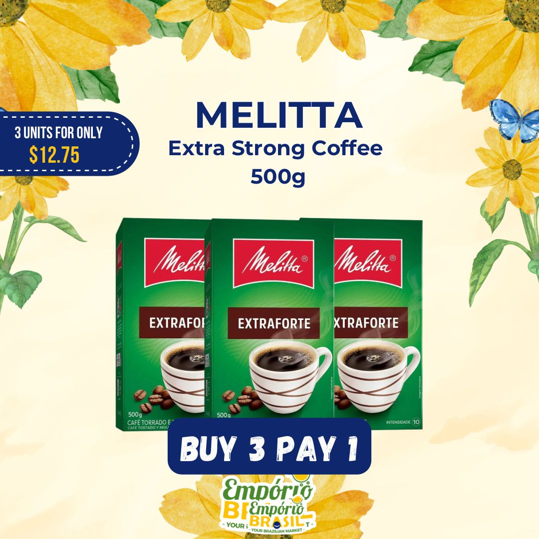 MELITTA - Café Extra Forte 500g - COMPRE 3 PAGUE 1 - VENDA FINAL - EXPIRADO ou PERTO DE EXPIRAR