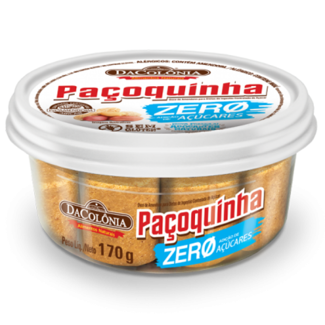 DA COLONIA -Paçoquinha sem adição de açúcar - 210g