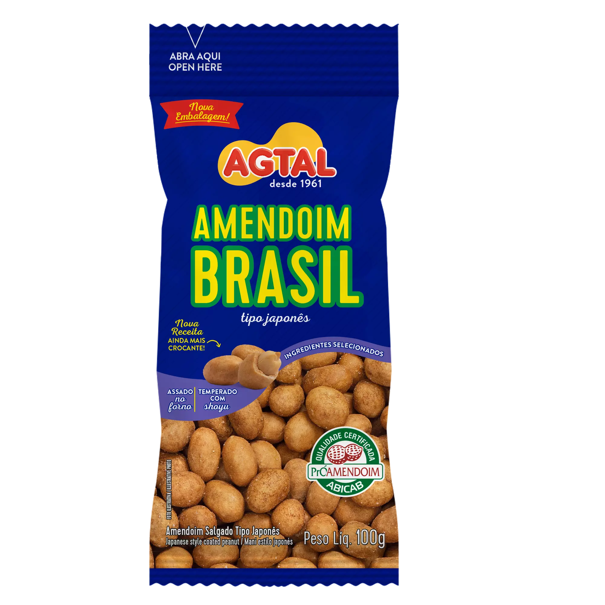 AGTAL - Amendoim Brasil (estilo japonês) - 100g **ESPECIAL VENC: 27/12/2023**