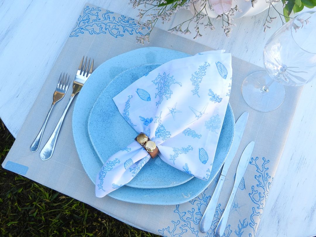 Ryo Blue Bay 20 Pieces Dinnerware Set Service for 4